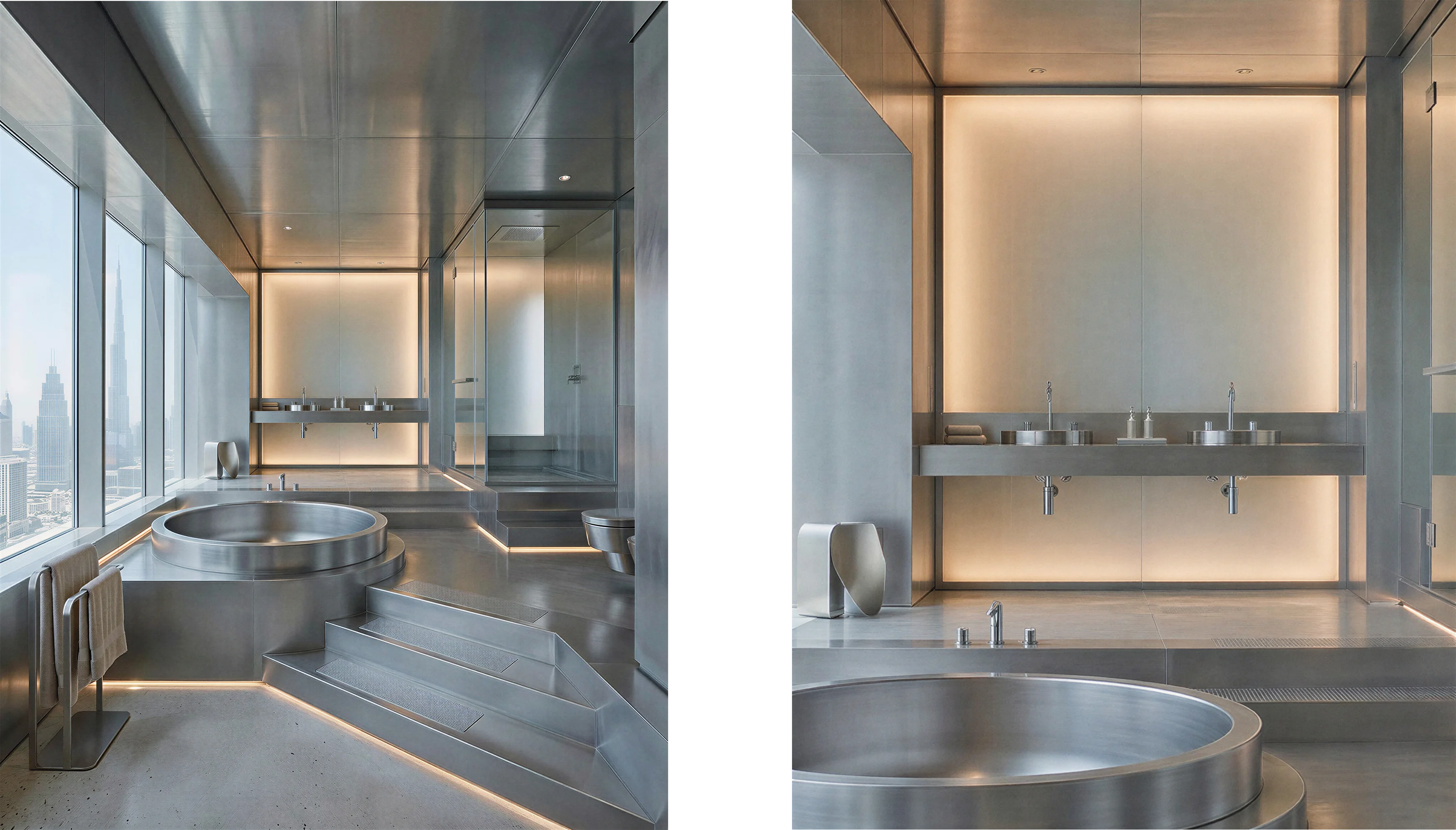 Penthouse Downtown Dubai — Bathroom interior by Studio By Three